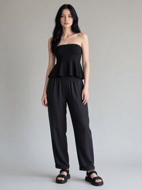 Foxblood linen blend pants size M